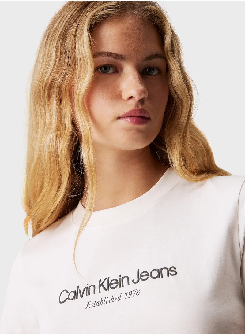 Calvin Klein Jeans Logo Graphic Baby Tee