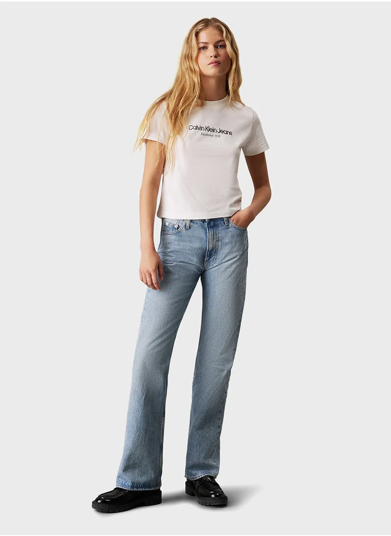 Calvin Klein Jeans Logo Graphic Baby Tee