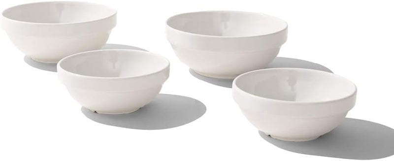 Madein Made In Cookware  Mise en Place Bowls  2 Sizes  Set of 4 White  Porcelain  Crafted in England - Image 1
