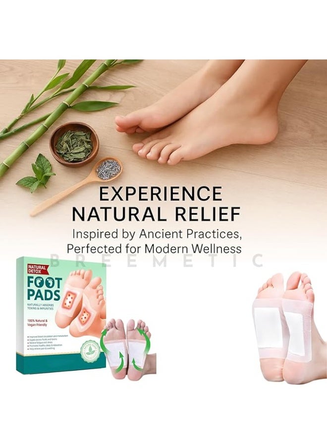 Natural Foot Pads For Weight Loss Natural Ingredients for Sleep Aid, Pain Relief, Toxin Removal with Bamboo Vinegar and Acupoint Micro-Massage Technology Herbal Foot Patch (PACK 10) - Image 3