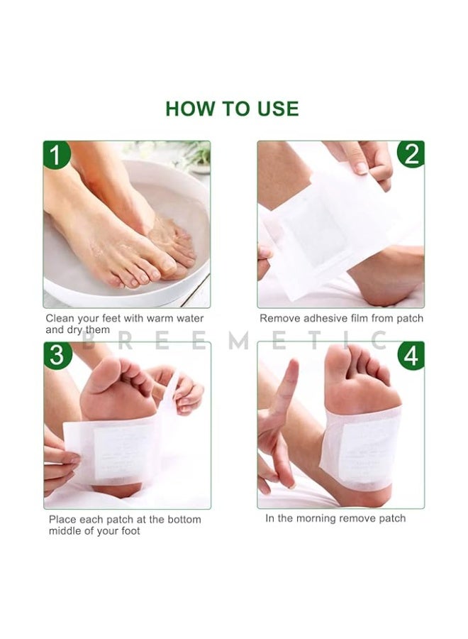 Natural Foot Pads For Weight Loss Natural Ingredients for Sleep Aid, Pain Relief, Toxin Removal with Bamboo Vinegar and Acupoint Micro-Massage Technology Herbal Foot Patch (PACK 10) - Image 4