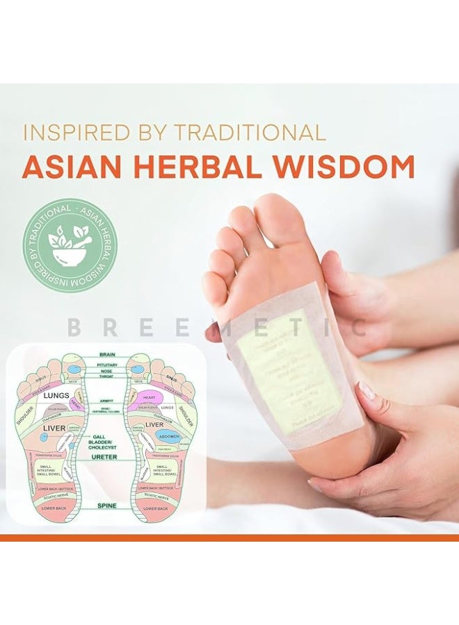 Natural Foot Pads For Weight Loss Natural Ingredients for Sleep Aid, Pain Relief, Toxin Removal with Bamboo Vinegar and Acupoint Micro-Massage Technology Herbal Foot Patch (PACK 10) - Image 5