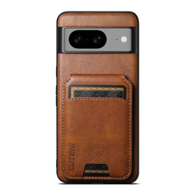 Suteni For Google Pixel 10 Pro H02 Leather Wallet Stand Back Phone Case(Brown) - Image 1