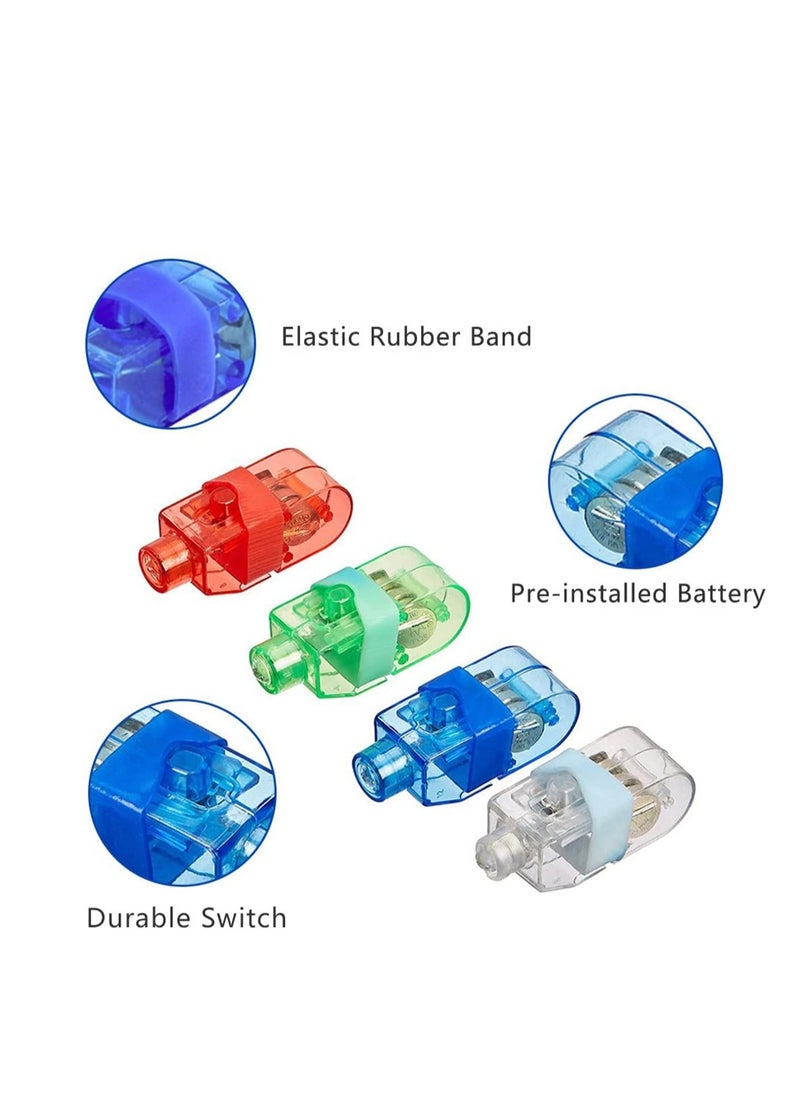 SYOSI - Glowing Finger Light Toy, Led Finger Ring Glow in the Dark Finger Lights Glow Sticks Glowing Party Favors Light Up Toy for Kids Party Bag Fillers 10 Pcs (Mixed Color) - Image 1