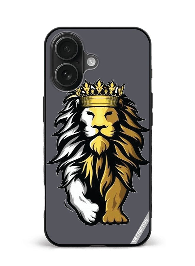 Protective Case Cover For Apple iPhone 16 Plus Lion Design Multicolour