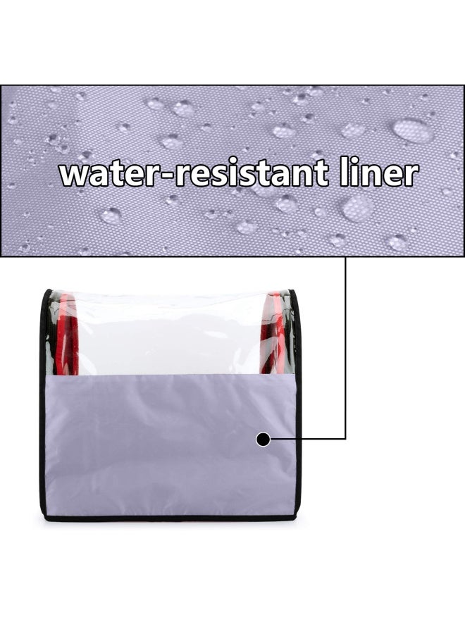 YARWO Visible Stand Mixer Cover Compatible with 6-8 qt KitchenAid Mixer Dust Cover with Multiple Pockets for Extra Kitchen Accessories Red  - Image 5