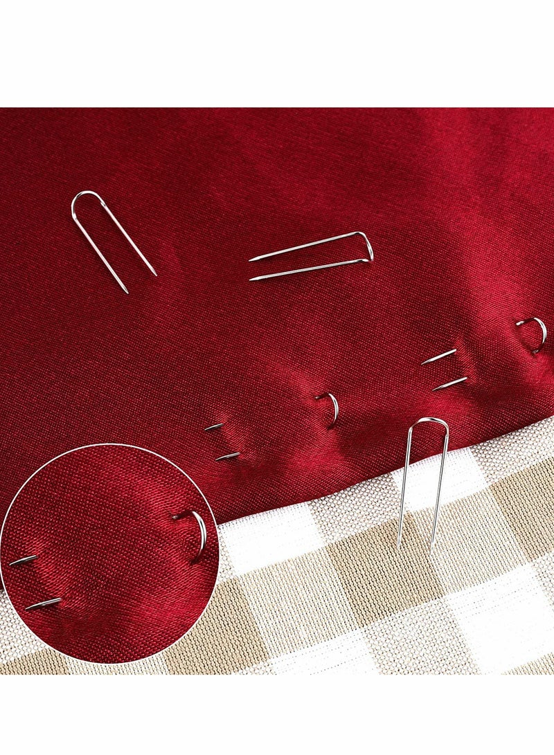 Excefore Sewing U-Pins, 50 Pcs Metal U Pins Needlecrafts Pins Double Blocking Pins Multipurpose Straight Pins for DIY Sewing Jewelry Craft Making Fabric Decor (0.91 Inch/0.5cm) - Image 5