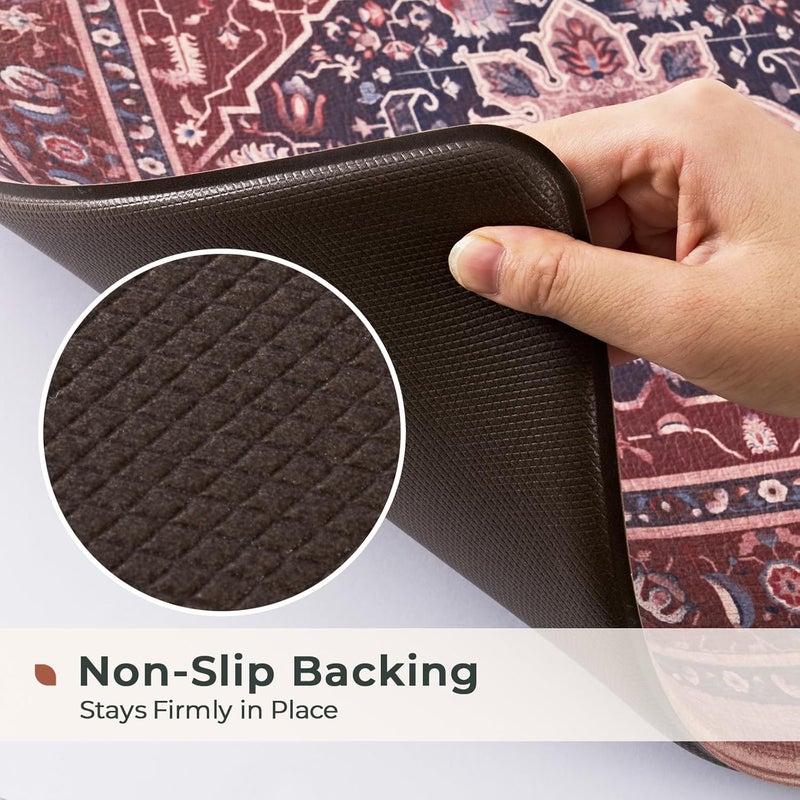 Fresh Mint Anti Fatigue Kitchen Mats Set 2 PCS, Waterproof & Non-Skid Medallion Kitchen Rugs, Cushioned Kitchen Floor Mats for Standing Washable Comfort Kitchen Runners for Lanudry, Office, Sink - Image 5