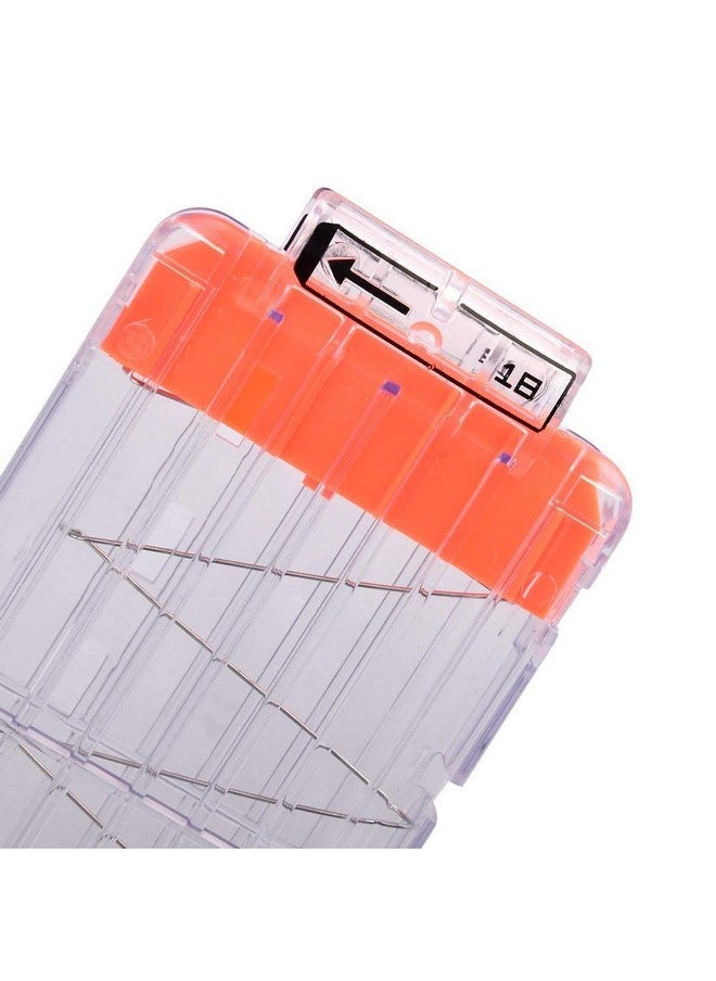 Hosim Bullet Clip Soft Bullet Magazine For Blaster Kid'S Toy Gun Ammo Cartridge Dart Gun Clips (3 Pcs 18 Trans)  - Image 3