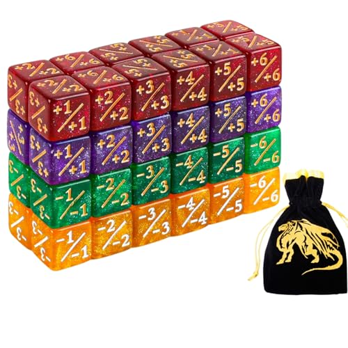 PUGED Color MTG Counter Dice Set Keyword Shield Life Counters with Dice Storage Bag for MTG TGG Table Games Small - Image 1