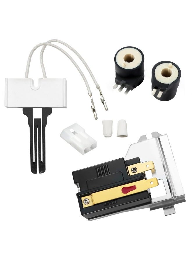 Blutoget 338906 Gas Dryer Flame Sensor 279834 Gas Valve Solenoid Coils 279311 Ignitor Kit - Gas Dryer Repair Kit - Compatible with Whirlpool, Ken-more Dryers - Replaces WP338906 AP3094251 PS334310 - Image 1