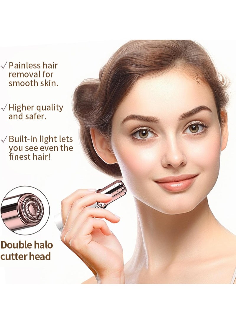 بيستيس  إزالة شعر الوجه للنساء، مزيل شعر الوجه الكهربائي غير المؤلم للوجه والشفاه والذقن مع كابل USB قابل لإعادة الشحن، يتضمن قطعتين من رؤوس الاستبدال باللون الأبيض  - Image 5