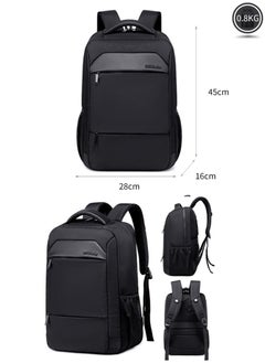 ARCTIC HUNTER Business Laptop Bag, Classic Waterproof Travel Backpack Fits 15.6 Inch Computer Notebook with Inner Organizer for Men, Black  - Image 4