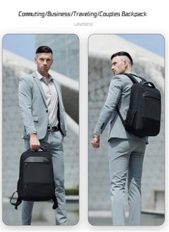 ARCTIC HUNTER Business Laptop Bag, Classic Waterproof Travel Backpack Fits 15.6 Inch Computer Notebook with Inner Organizer for Men, Black  - Image 2