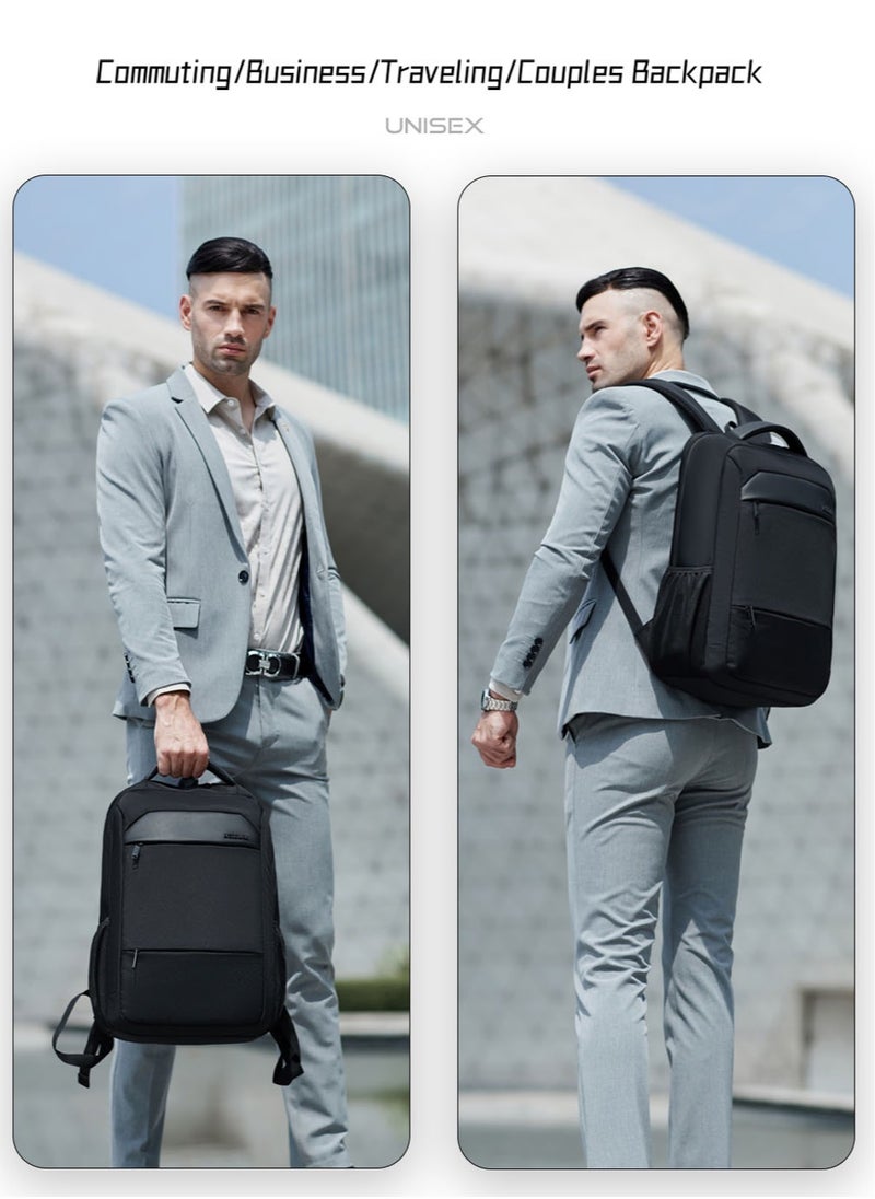 ARCTIC HUNTER Business Laptop Bag, Classic Waterproof Travel Backpack Fits 15.6 Inch Computer Notebook with Inner Organizer for Men, Black  - Image 2