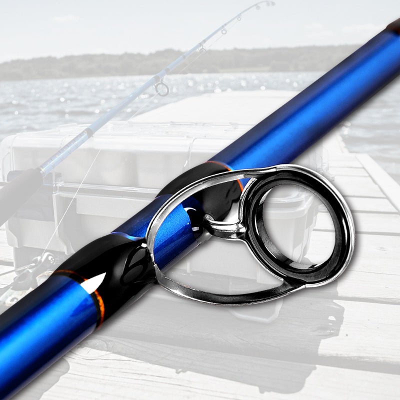 Fiblink 2-Piece Saltwater Spinning Fishing Rod Offshore Graphite Portable Fishing Rod (7 Feet) (7' Medium Heavy) - Image 2