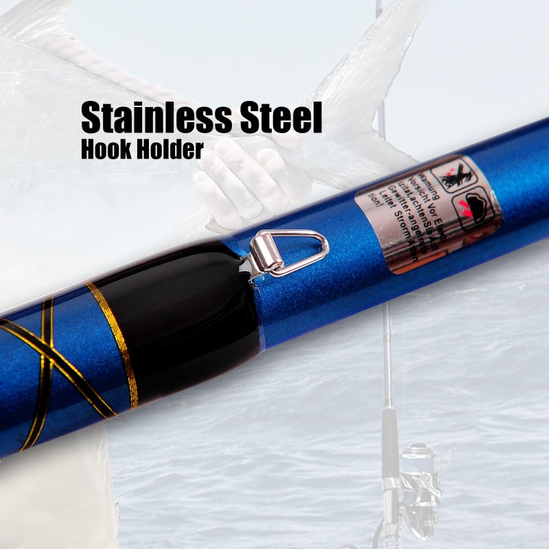 Fiblink 2-Piece Saltwater Spinning Fishing Rod Offshore Graphite Portable Fishing Rod (7 Feet) (7' Medium Heavy) - Image 4