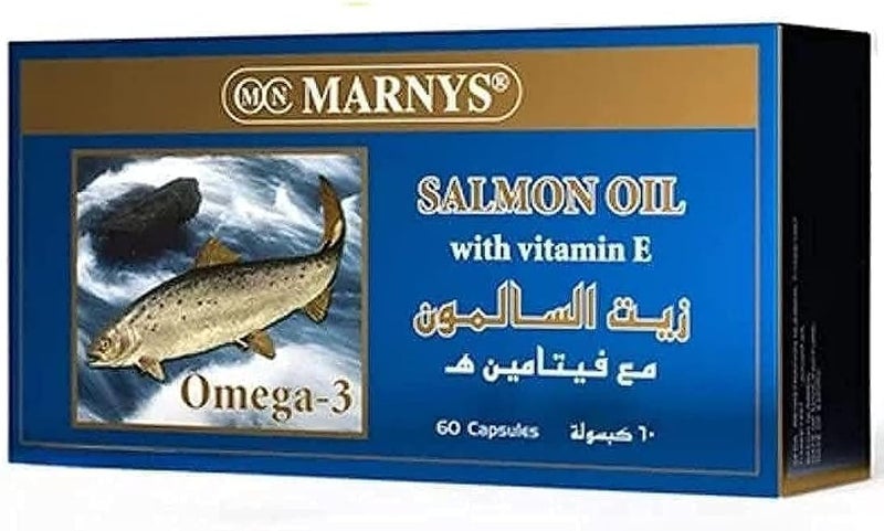 Marnys Salmon Oil with Vitamin E - 60 Capsules - Image 1