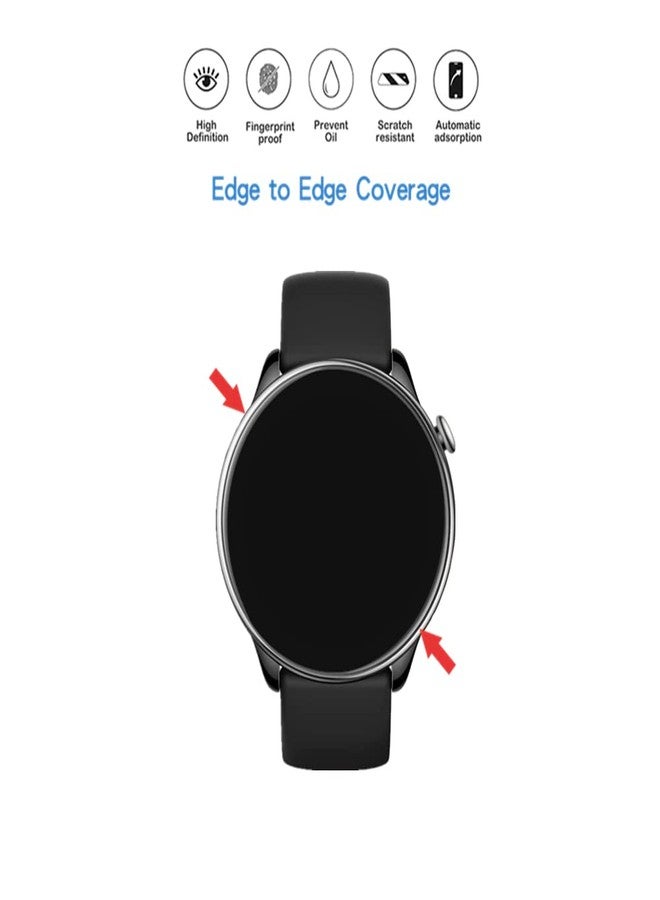 MIHENCE Compatible for Amazfit GTR Mini Screen Protector, HD Full Coverage Invisible TPU Screen Protector Compatible for GTR Mini Smart Watch (3PCS) - Image 4