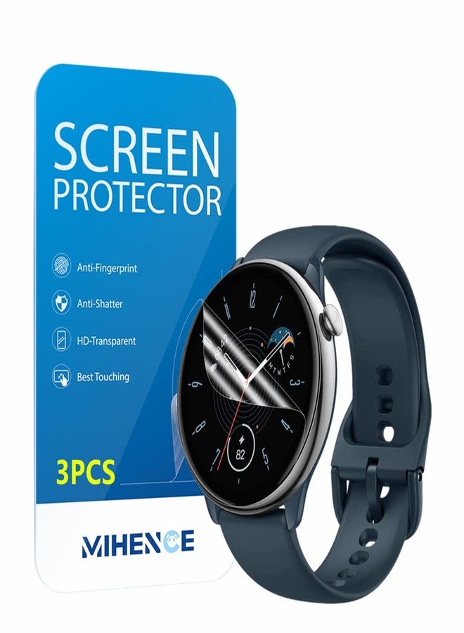 MIHENCE Compatible for Amazfit GTR Mini Screen Protector, HD Full Coverage Invisible TPU Screen Protector Compatible for GTR Mini Smart Watch (3PCS) - Image 1