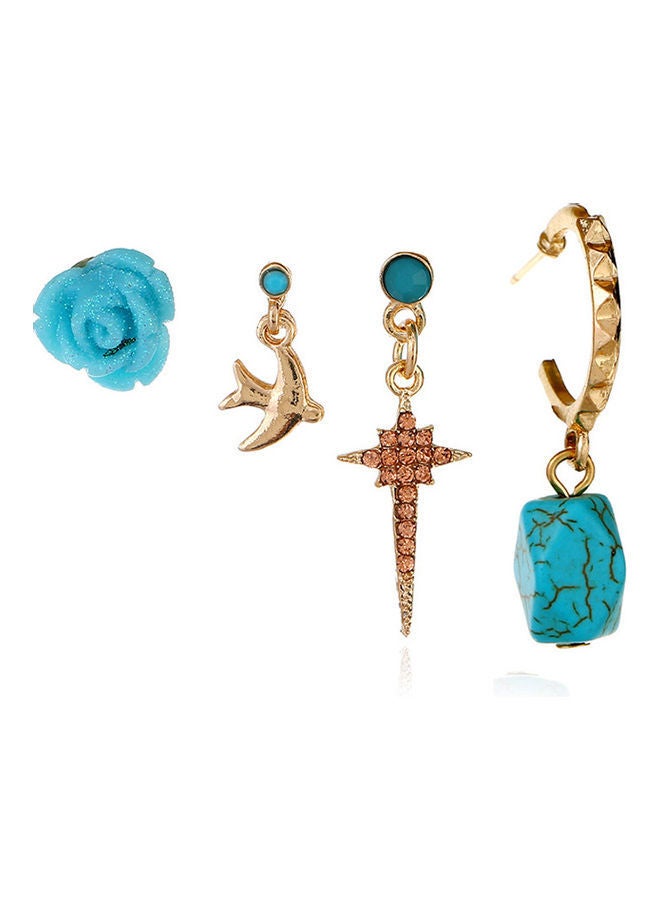 NIBEMINENT 4-Piece Style Retro Dove Design All Match Earrings - Image 1