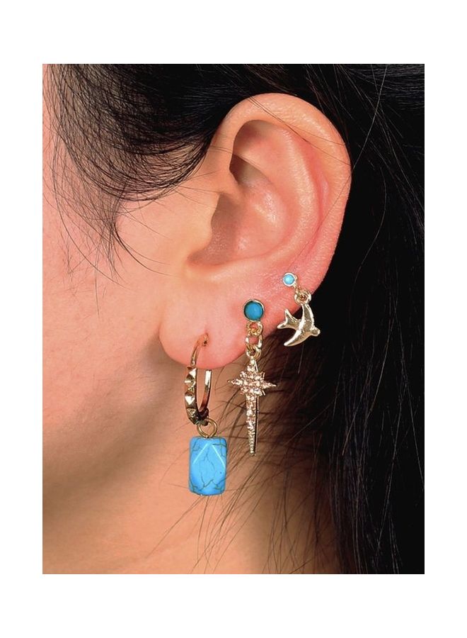 NIBEMINENT 4-Piece Style Retro Dove Design All Match Earrings - Image 2