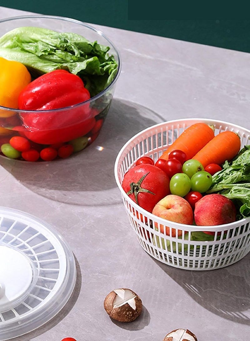 Large Salad Spinner, Fruit Washing Machine, Salad Cleaner, Spinner, Vegetable Dryer, Salad Spinner, Salad Dryer, Fruit Washing Machine for Safe and Practical  - Image 4