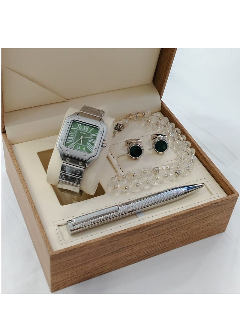 طقم ساعه رجالي من اربع قطع