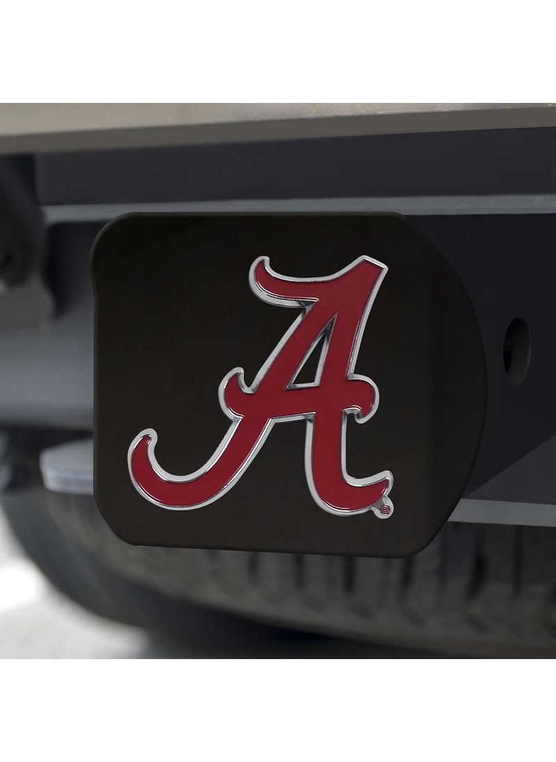 FANMATS University of Alabama NCAA Black Metal Hitch Cover by FANMATS  Unique 3D Color Team Logo Molded Design  Easy Installation on Truck SUV Car or ATV  Ideal Crimson Tide Gift for StudentAlumniFan  - Image 2