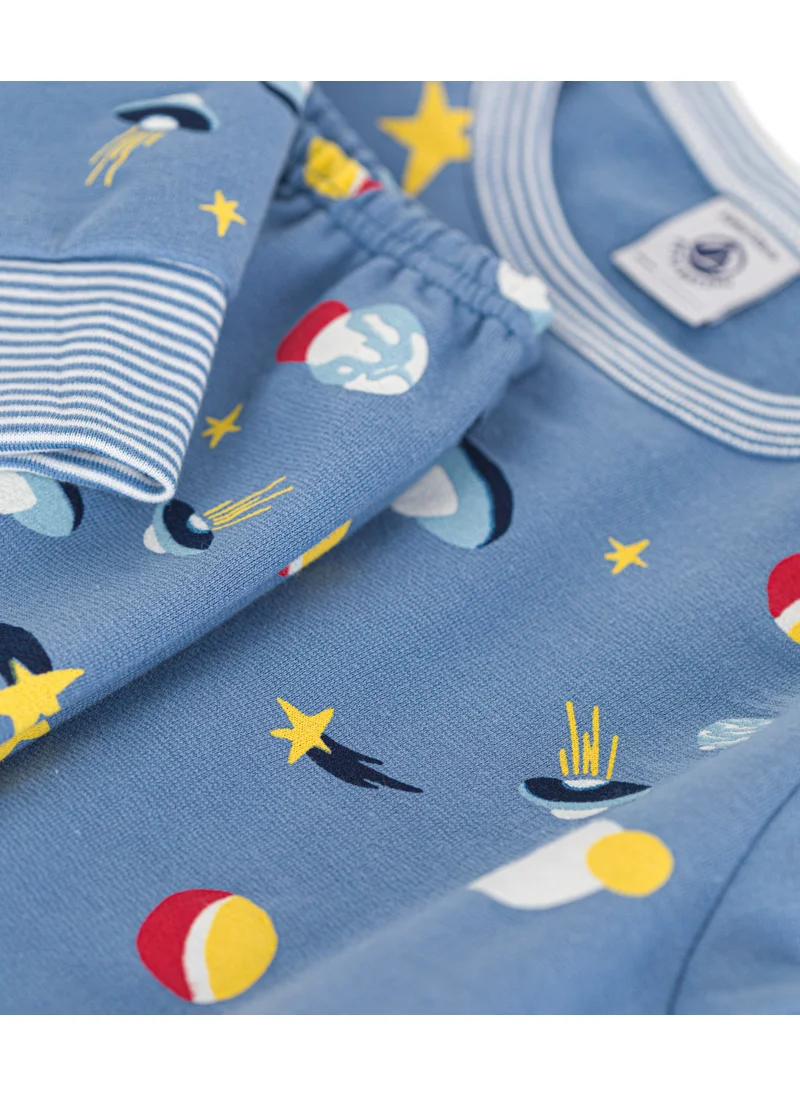 Petit Bateau Children's space print brushed fleece pyjamas