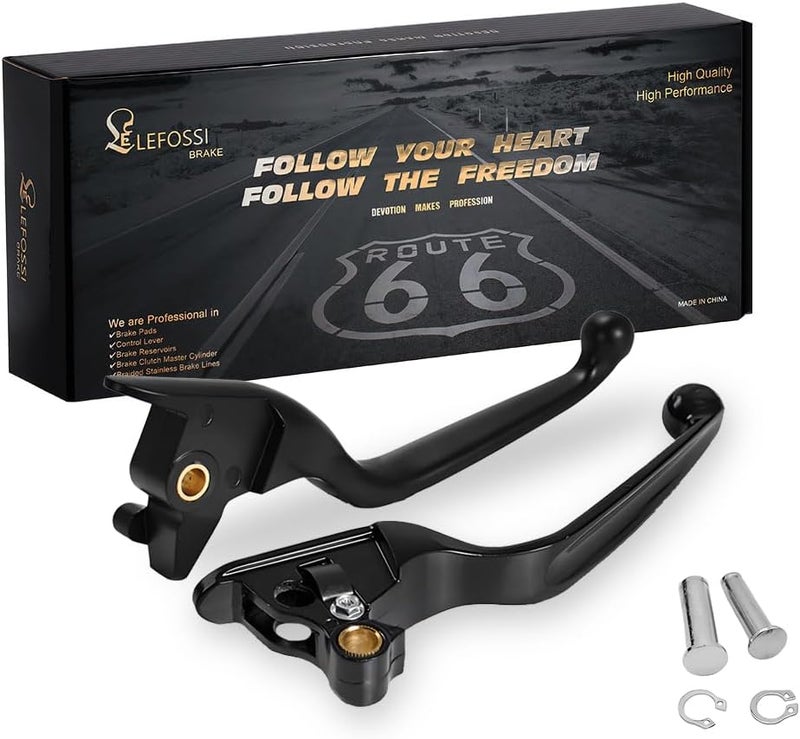 LE LEFOSSI Black Brake Clutch Hand Lever for Harley Davidson - Image 1