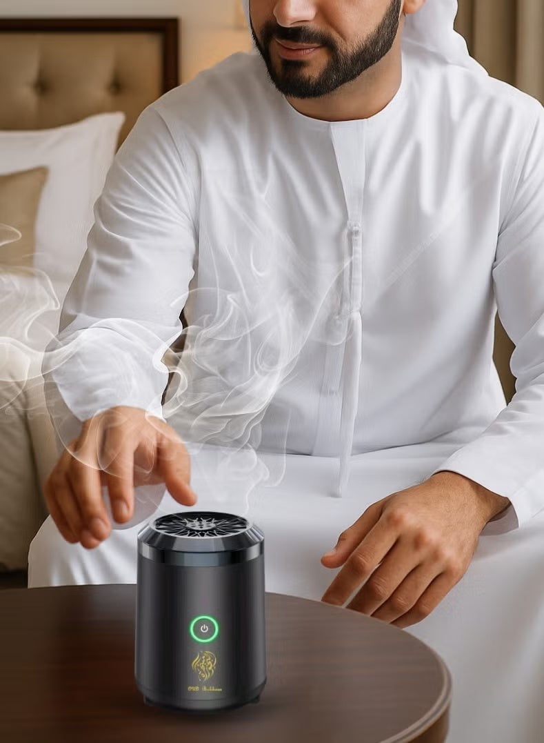 حومة مبخرة بخور صغيرة محمولة قابلة لإعادة الشحن بمنفذ USB، شحن من النوع C، تصميم صغير الحجم، للسيارة والمنزل - Image 2