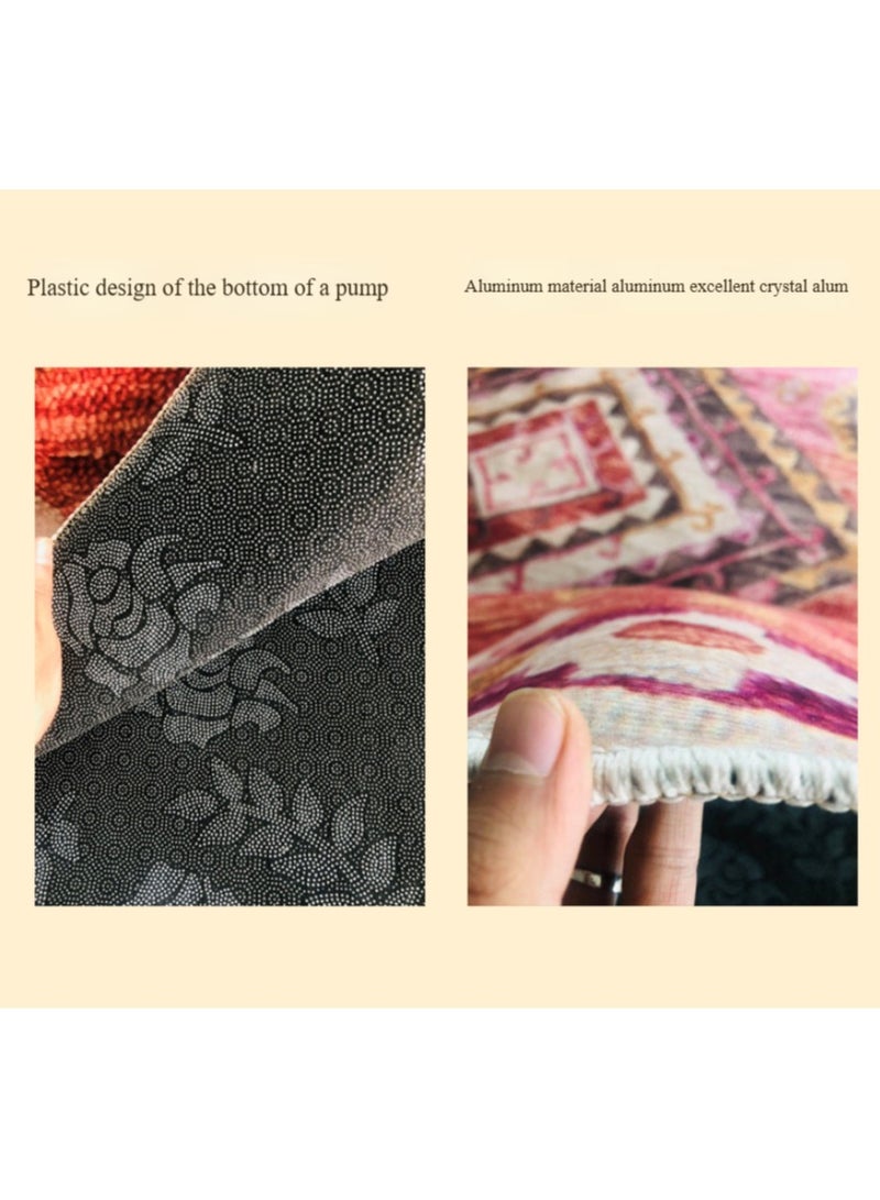 آنا سجادة كريستالية مخملية غير قابلة للانزلاق بحجم 80*120 سم لغرفة المعيشة المنزلية متينة - Image 3