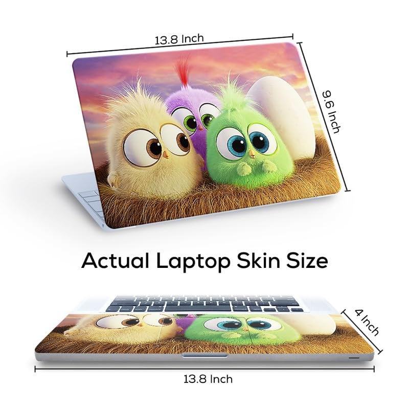 Galaxsia Birds Full Vinyl Laptop Skin/Sticker/Cover for 14 Inches Laptops Laminated-Removable-HD Quality Compatible for Hp-Dell-Sony-Lenovo-Asus etc.(13.8x9.6 Inches) - Image 3