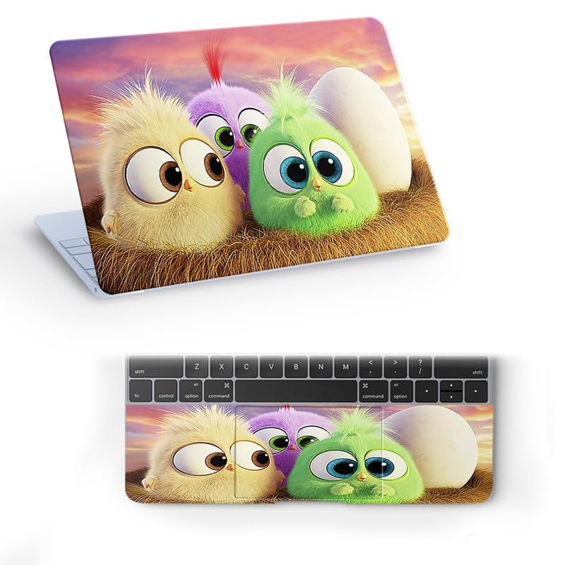 Galaxsia Birds Full Vinyl Laptop Skin/Sticker/Cover for 14 Inches Laptops Laminated-Removable-HD Quality Compatible for Hp-Dell-Sony-Lenovo-Asus etc.(13.8x9.6 Inches) - Image 1