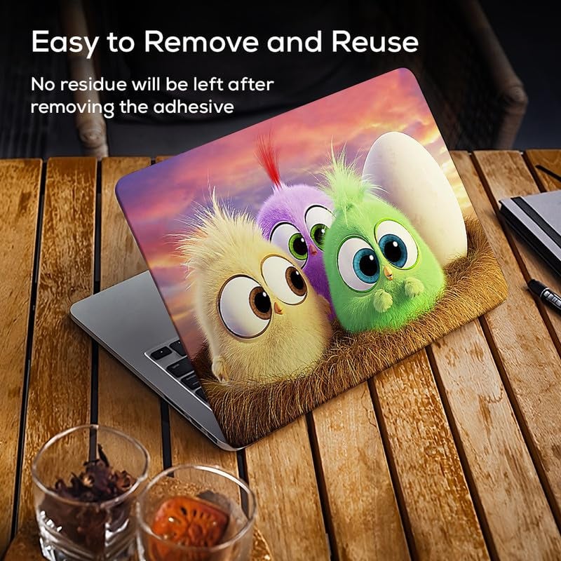 Galaxsia Birds Full Vinyl Laptop Skin/Sticker/Cover for 14 Inches Laptops Laminated-Removable-HD Quality Compatible for Hp-Dell-Sony-Lenovo-Asus etc.(13.8x9.6 Inches) - Image 4