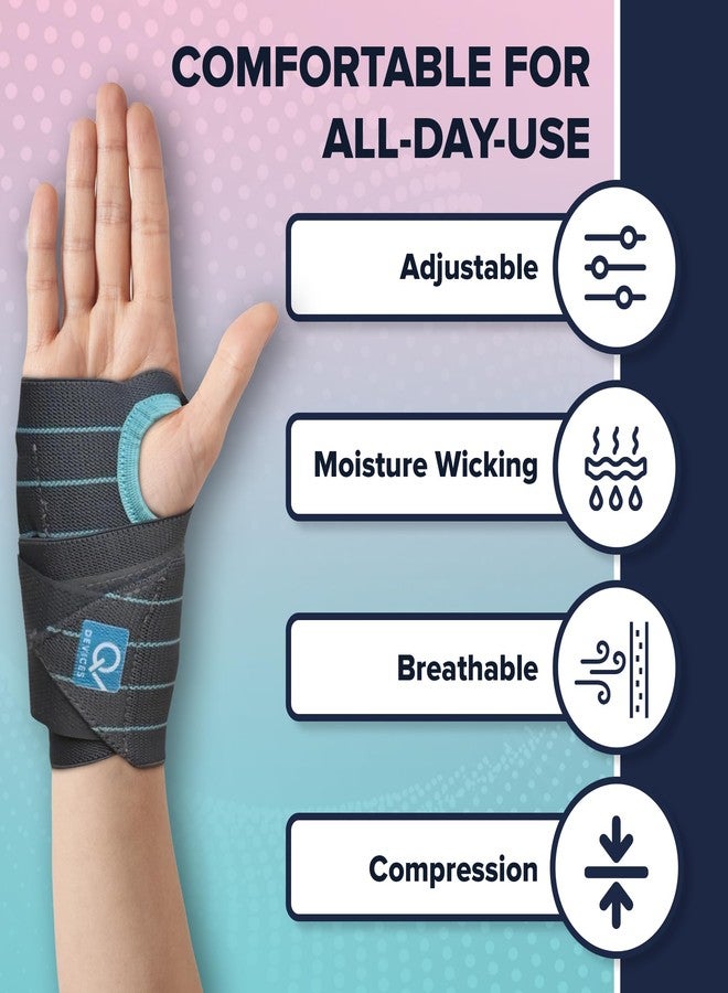 Q DEVICES Wrist Brace with Thumb Support – Anatomical Thumb Splint for Pain Relief & Recovery – Lightweight, Breathable Elastic Hand Brace for Post-Operative Care, Sports & Daily Use – Unisex - Image 2