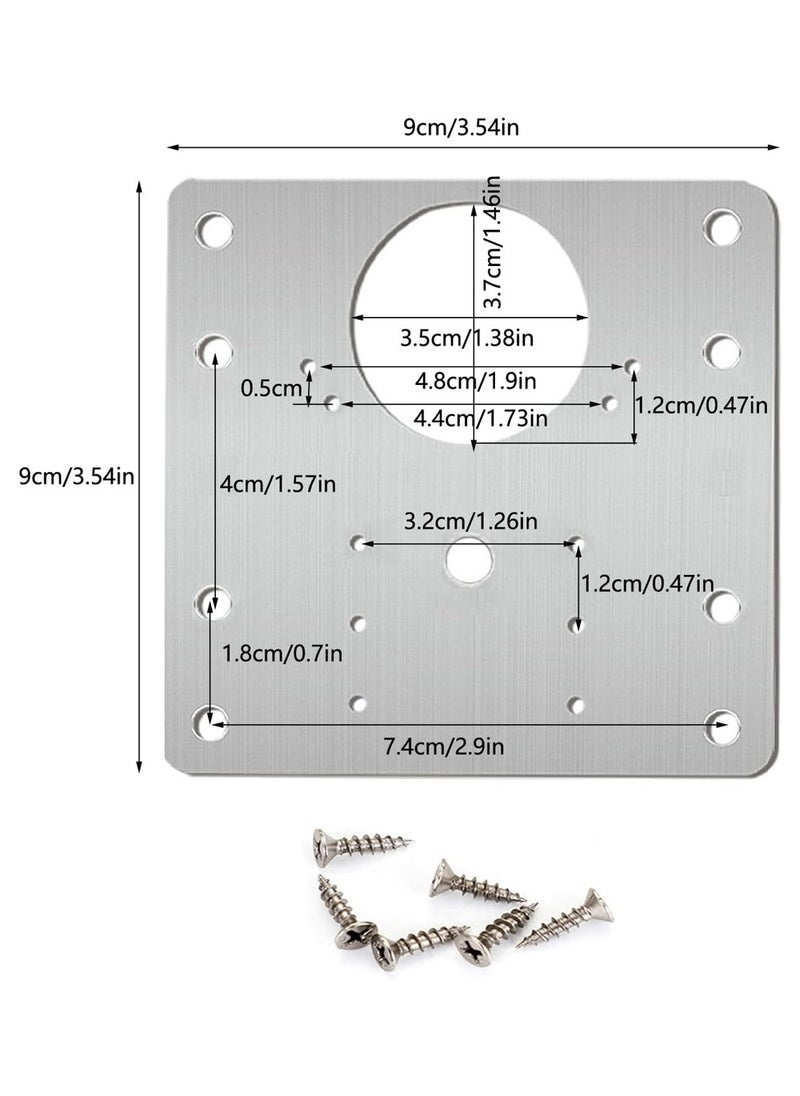YOUGE 12PCS Cabinet Hinge Repair Plate,Stainless Steel Hinge Repair Brackets Kit with Fixing Screws,Cabinet Hinge Repair Plate for Kitchen Cupboard Door  - Image 2