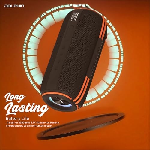 Dolphin DR-60 30W Waterproof Portable Bluetooth Speaker | Perfect for Outdoor Adventures Like Hiking, Beach, Pool, or Shower, Bedroom, Garage - Image 5