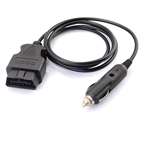 OLLGEN 3M/9.8ft Car OBDII Vehicle ECU Emergency Power Supply Cable Car Memory Save Any 12V DC Power Source OBD Male Connector Cable Adapter - Image 1