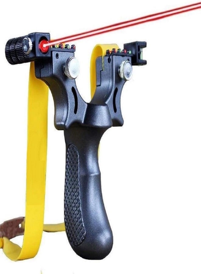 AZCONA IMPEX Azcona Sling Shot with Rubber Band, Adjustable Catapult for Adults Beginner Youth, Outdoor Games Laser Guided Slingshot Gulel Toy, Professional Outdoor Resin Laser Slingshot - Image 1