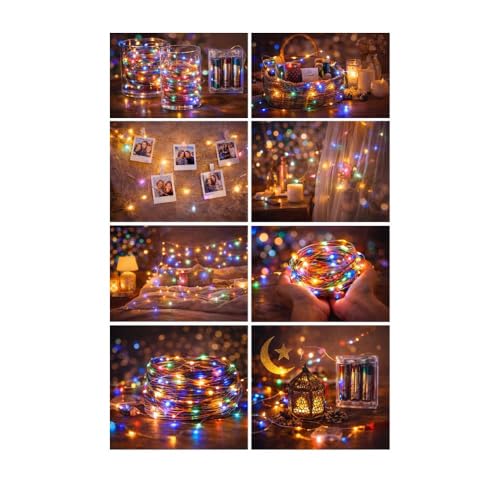 HUMAIZAR Multi-Color Battery Operated Fairy Lights – Decorative LED String Lights for Ramadan Decorations, Mother’s Day Gift, Christmas, Birthday Party, Bedroom, Room Decor, Gift Hampers, (Pack of 1) - Image 4