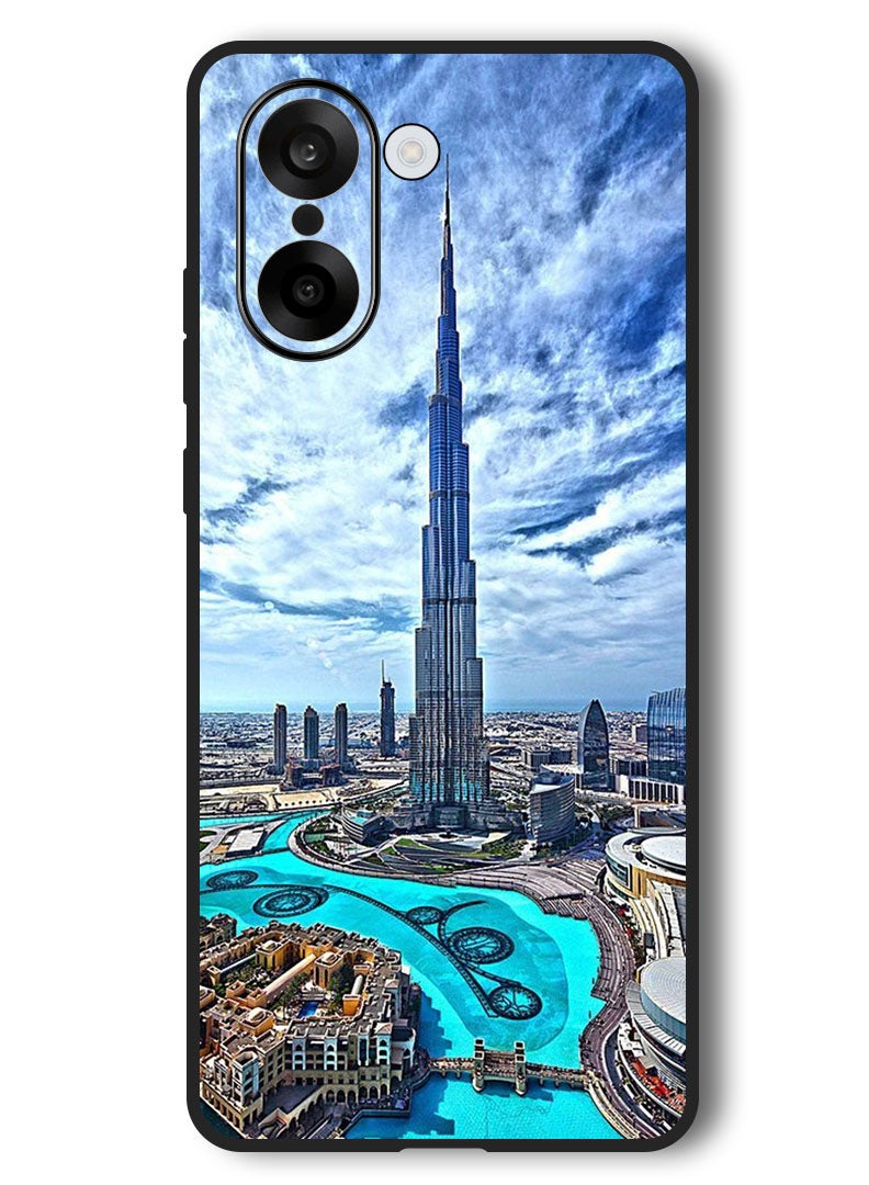 Theodor Case Compatible with OnePlus Nord CE 5 6.77 Inch Protection Shockproof Bumper Cover Burj Khalifa in Day - Image 1