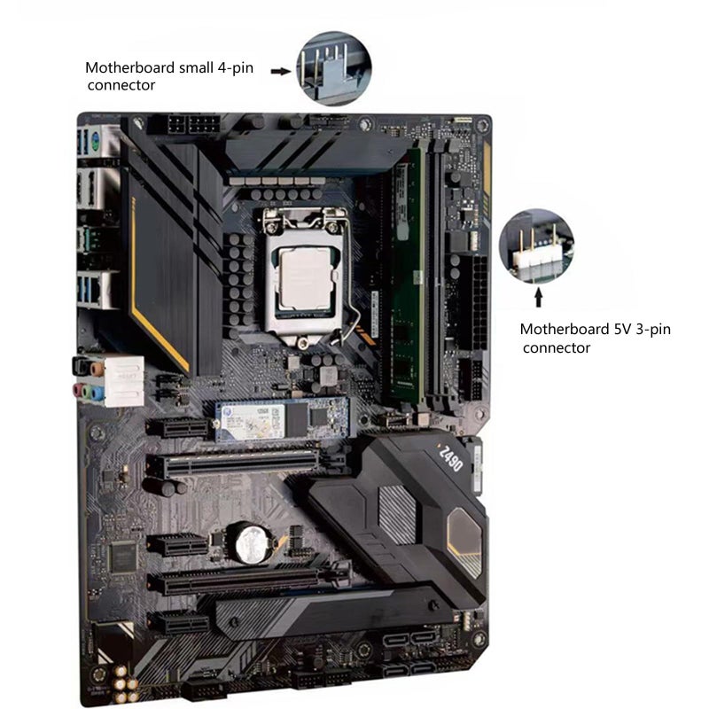 Black 90x90x25mm 12V PC Case Cooling Fan with ARGB Low Power Consumption - Image 5