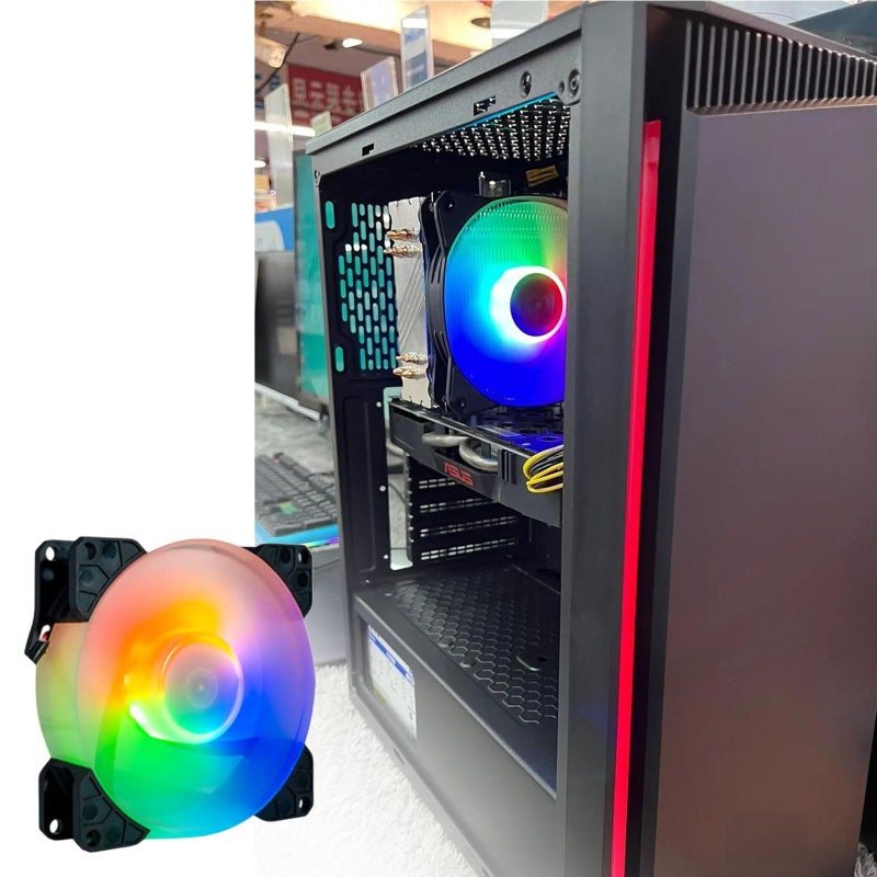 Black 90x90x25mm 12V PC Case Cooling Fan with ARGB Low Power Consumption - Image 3