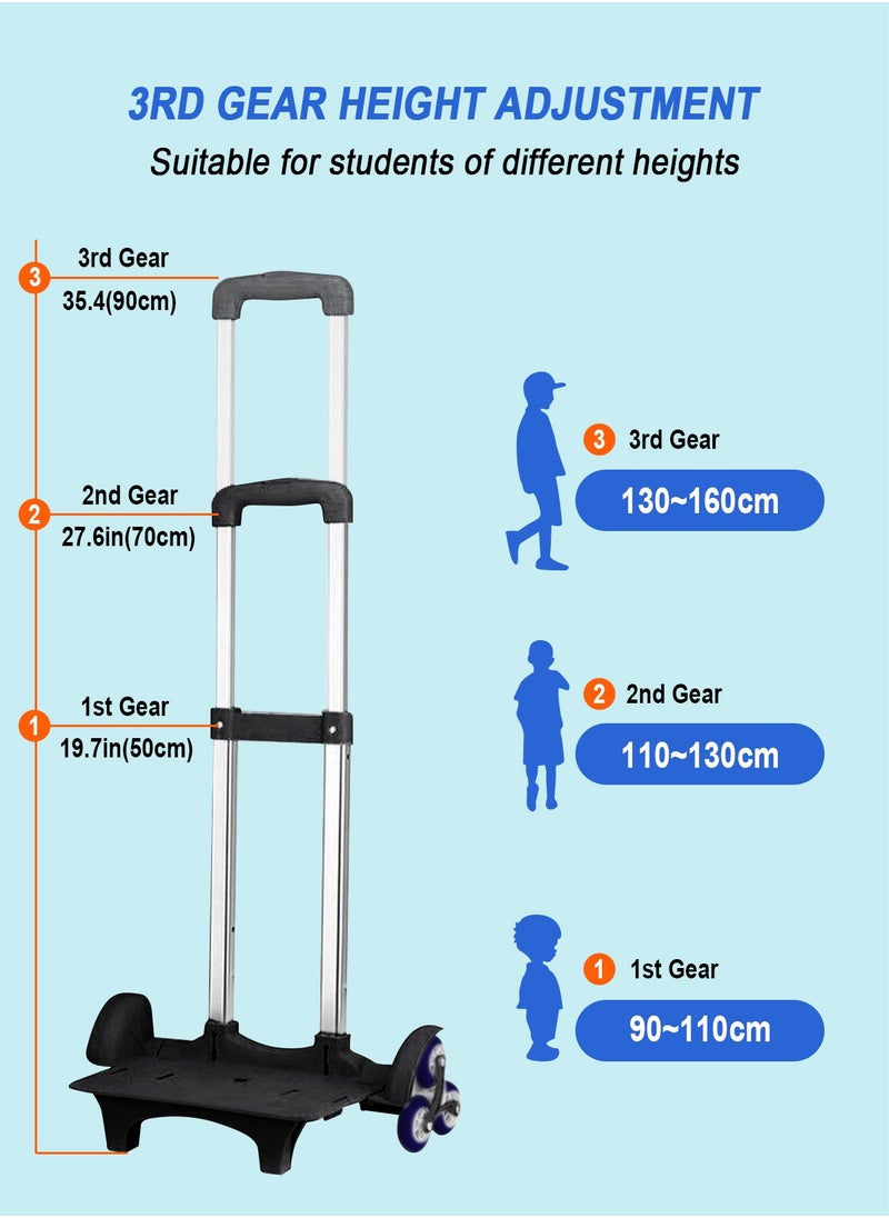 URbazaar 3-PCS Boys Rolling Backpacks Kids'Luggage Wheeled Backpack for School Boys Trolley Bags Roller Bookbag with Lunch Bag  - Image 3