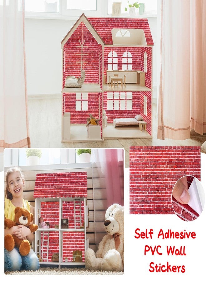 Furbeko 35 Pcs Miniature Dollhouse Wallpaper Self-Adhesive Mini DIY Floorboards Wall Paper Real Life DIY Decoration for Dollhouse - Image 5