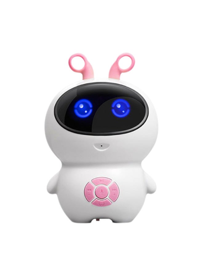 War Saint Children Intelligent Robot Early Education Machine Wifi Education Learning Machine Voice Dialogue Gift Toy Factory-Color:Little White-pink - Image 1