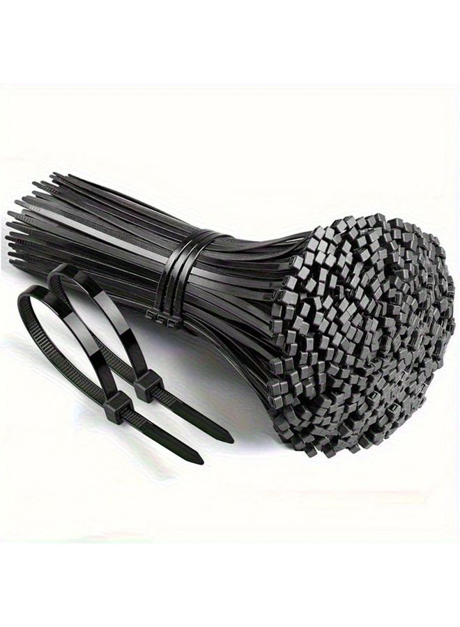 1000pcs 15cm Heavy Duty Nylon Cable Ties Self Tightening Adjustable Non Slip For Outdoor Cables Garden And Home Organization - Image 1