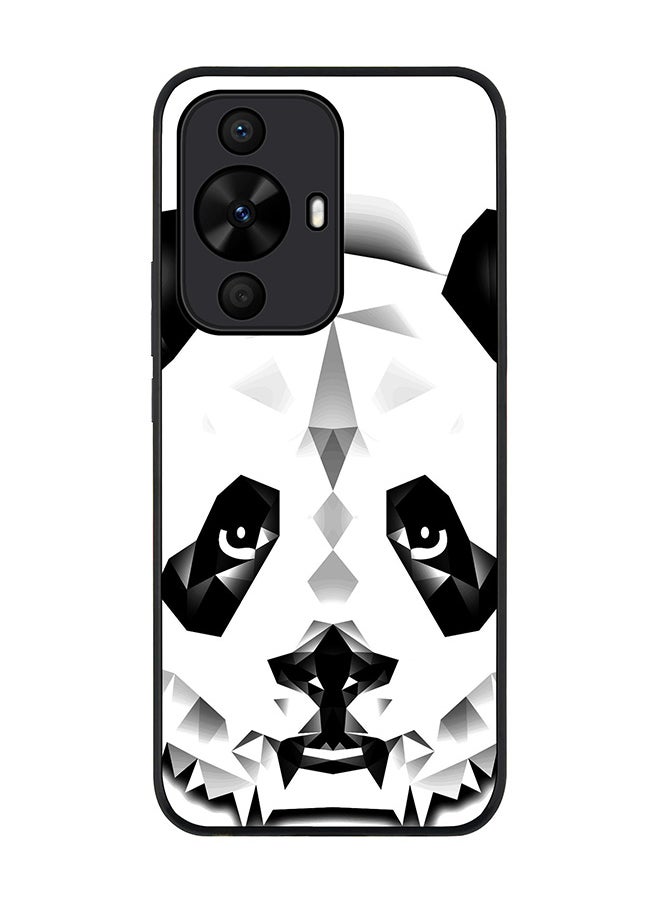 Stylizedd Rugged Black edge case for Huawei nova 12s / Huawei nova 11/ Huawei nova 12 Lite 4G, Slim fit Case Flexible Anti Drop TPU Gel Thin Cover - Poly Panda  - Image 1